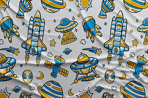 Space Seamless Pattern Pack