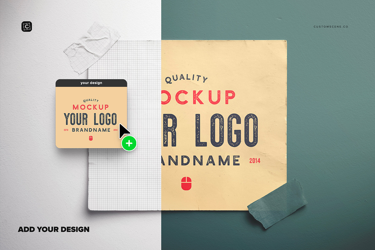 Logo Mockup Card with Tape, a Product Mockup by Custom Scene (Photo 6 of 8)