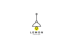 Light Lemon Logo Design Vector Icon