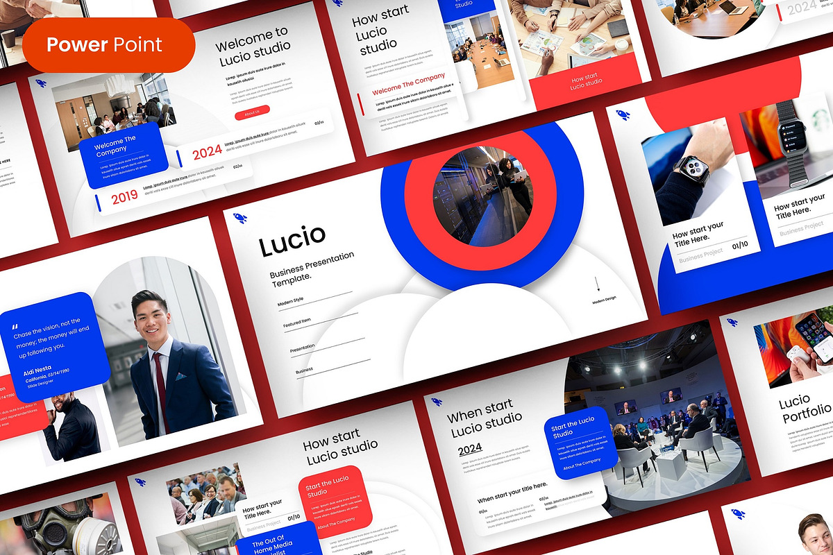 Lucio – Business PowerPoint Template, a Presentation Template by Dens Creative Studio (Photo 1 of 6)
