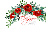 Watercolor Red Flowers - Christmas, an Illustration by Feather Grace Designs (Thumbnail 10 of 12)