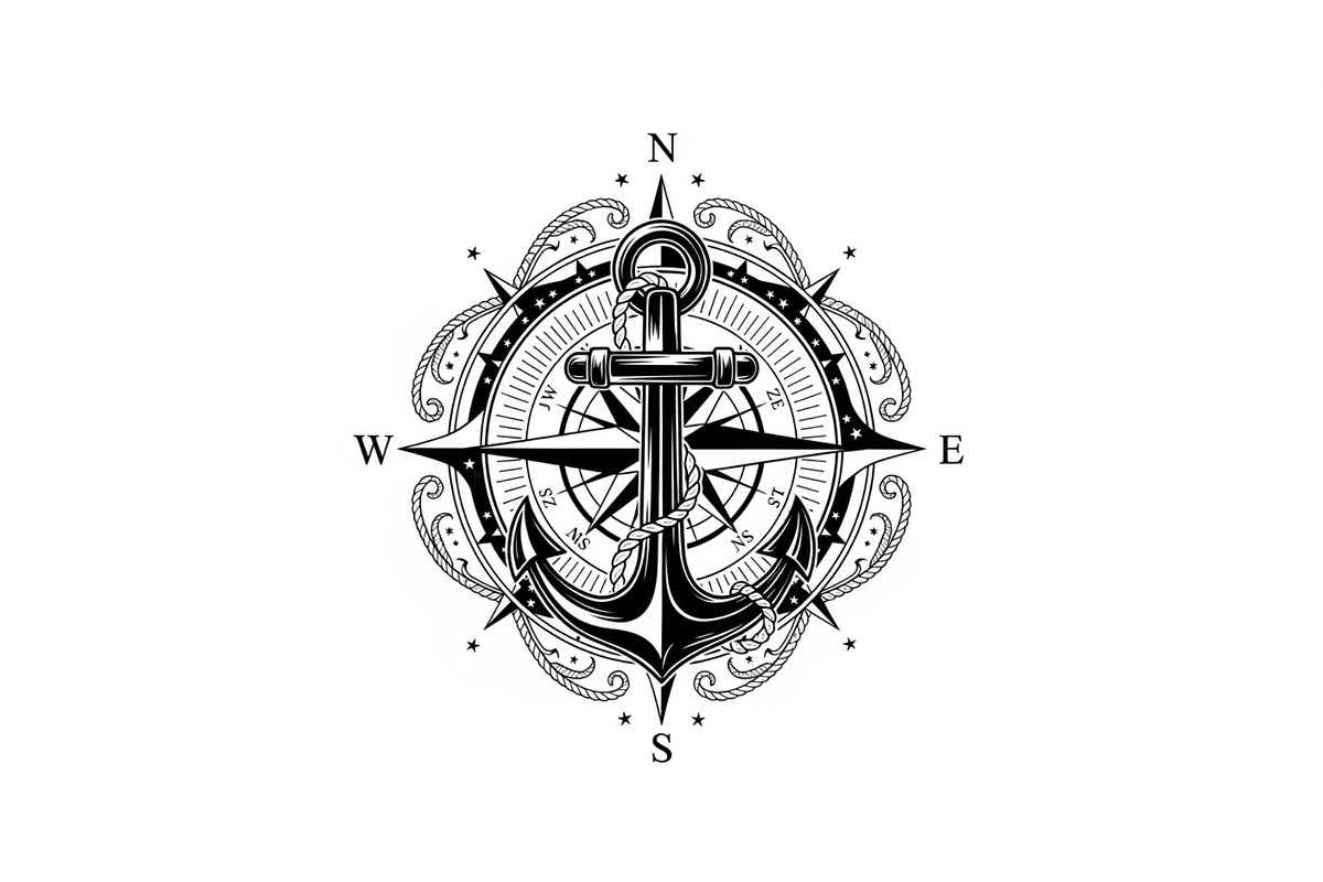Nautical Anchor Compass Bundle, an Illustration by Creativeshirt (Photo 26 of 31)