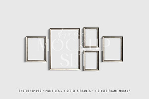 Gallery Wall Mockup Set Of 5 22