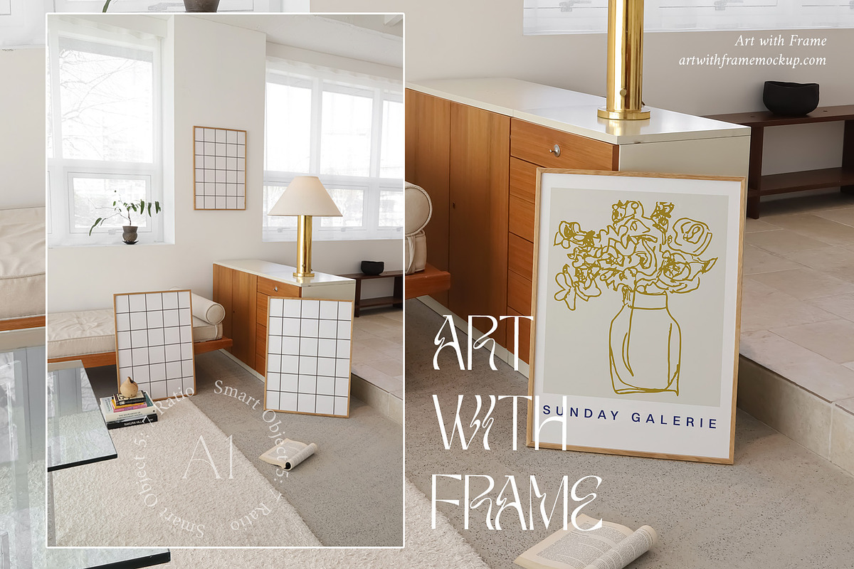 51 Frame Mockups - Vintage Furniture, a Product Mockup by ArtwithFrame (Photo 4 of 50)