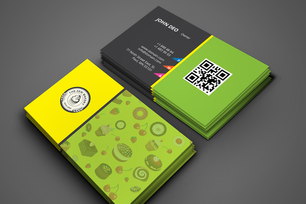 Bakery Business Card Set, a Business Card Template by Sajida Salim (Photo 1 of 4)