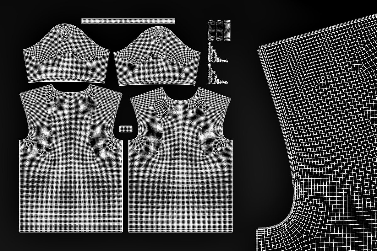 White Men's T-Shirt 3D Model, an Object 3D Model by le-genda (Photo 7 of 10)