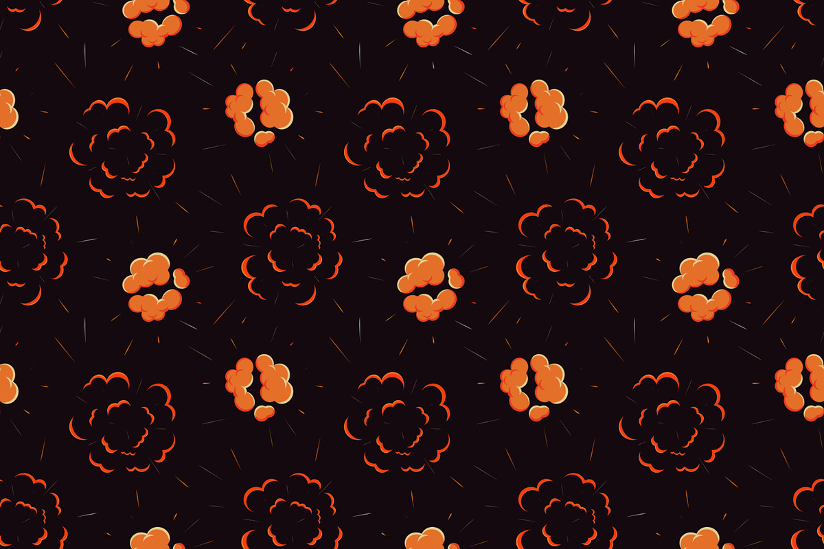 Seamless explosion, boom patterns, a Pattern Graphic by Good Studio (Photo 7 of 13)