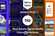 Real Estate Social Media Templates, a Templates & Theme by BoontenStudio (Thumbnail 1 of 5)