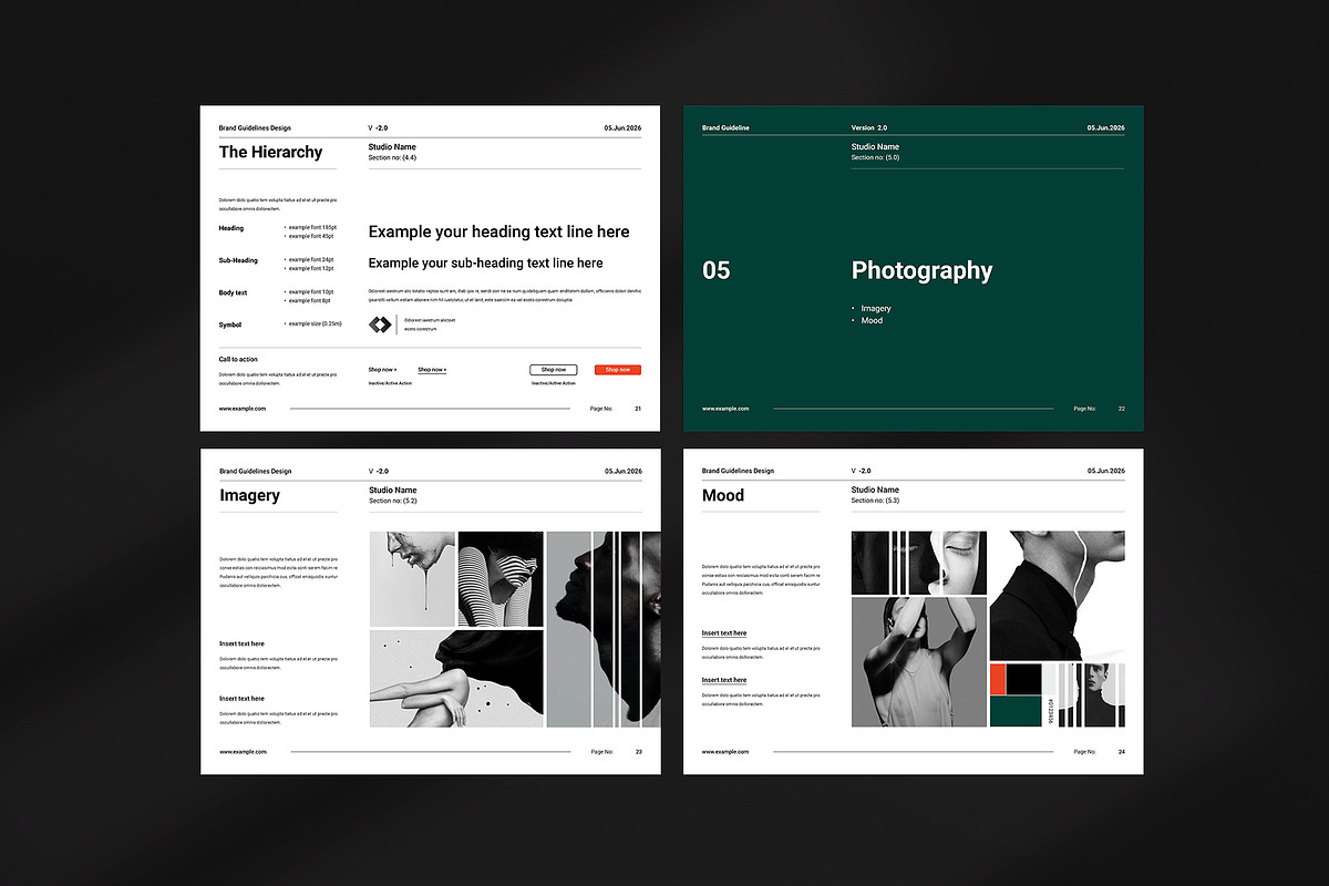 Brand Identity Guidelines Template, a Brochure Template by ArtisanaAura (Photo 9 of 14)