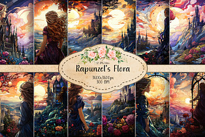 Stained Glass Rapunzel Backgrounds