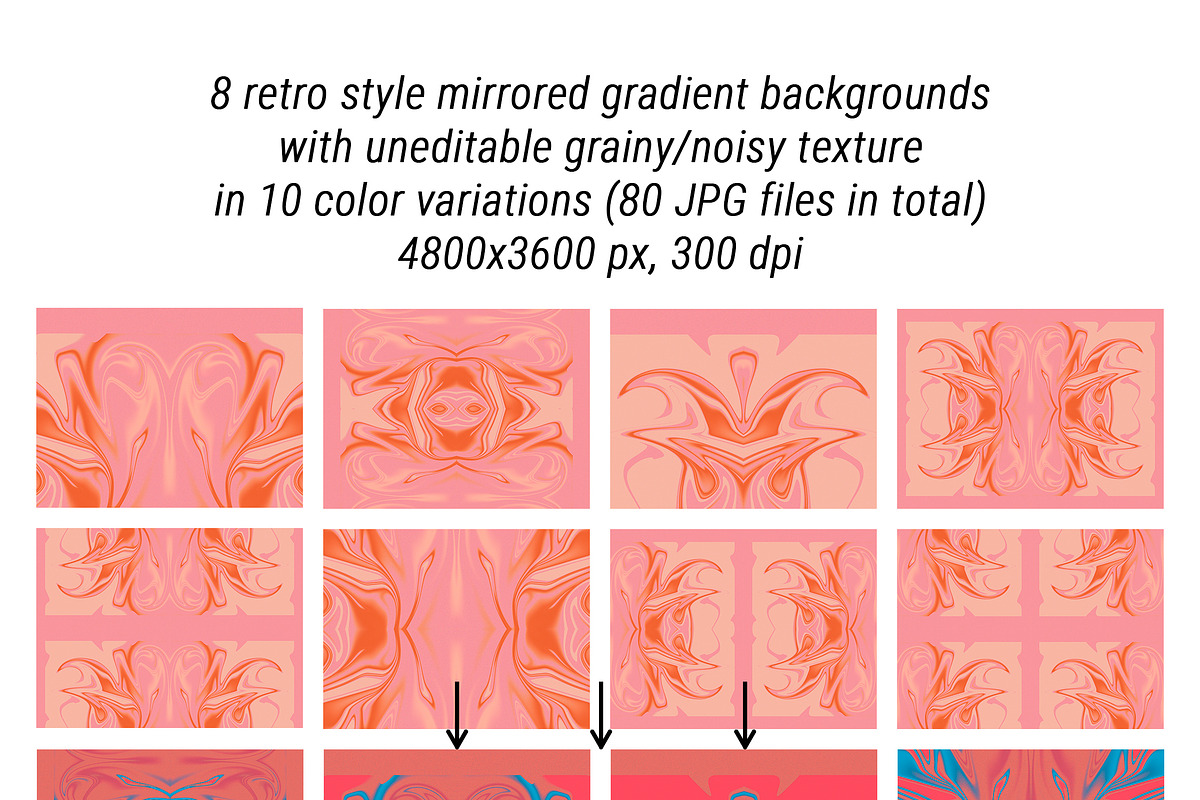 Retro style gradient backgrounds, a Background Graphic by LiiaLonn Studio (Photo 4 of 6)