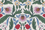Elegant Botanical Floral Pattern, a Pattern Graphic by likorbut (Thumbnail 10 of 11)
