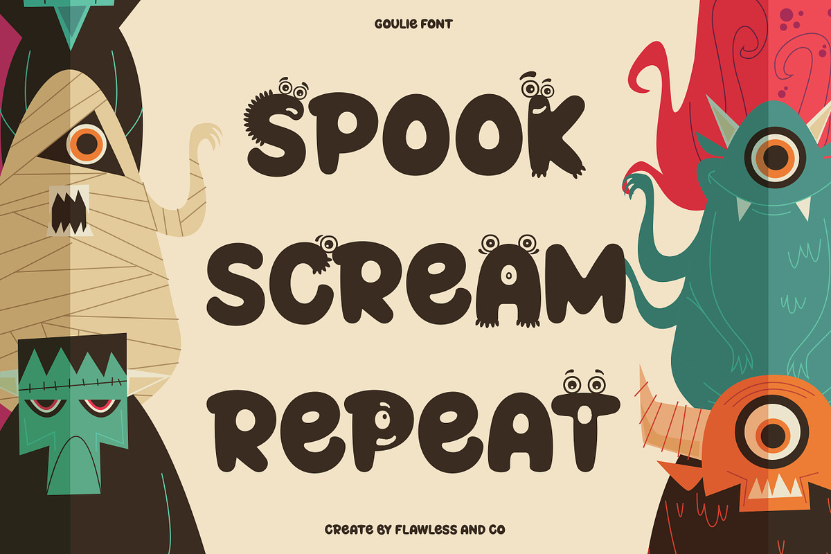 Ghoulie - Display Monster Font, a Font by Flawless And Co (Photo 5 of 10)