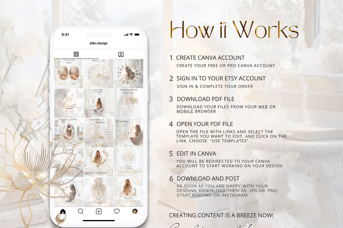 Spiritual Instagram Posts | Reiki, a Social Media Template by Under My Cozy Roof (Photo 8 of 9)
