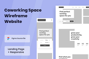 Coworking Space Wireframe Website