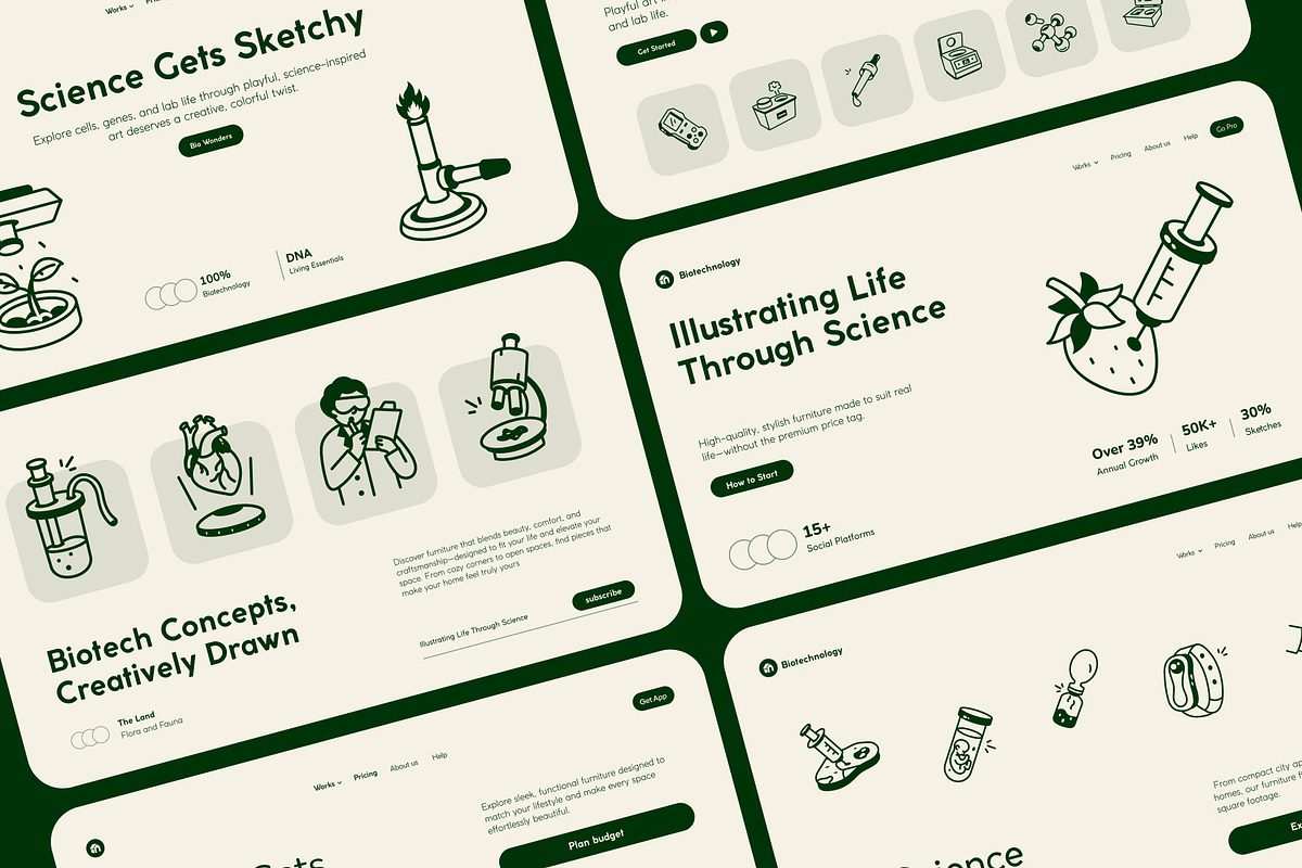 Biotechnology Doodle Icon Set, an Outline Icon by Vectors Market (Photo 3 of 8)