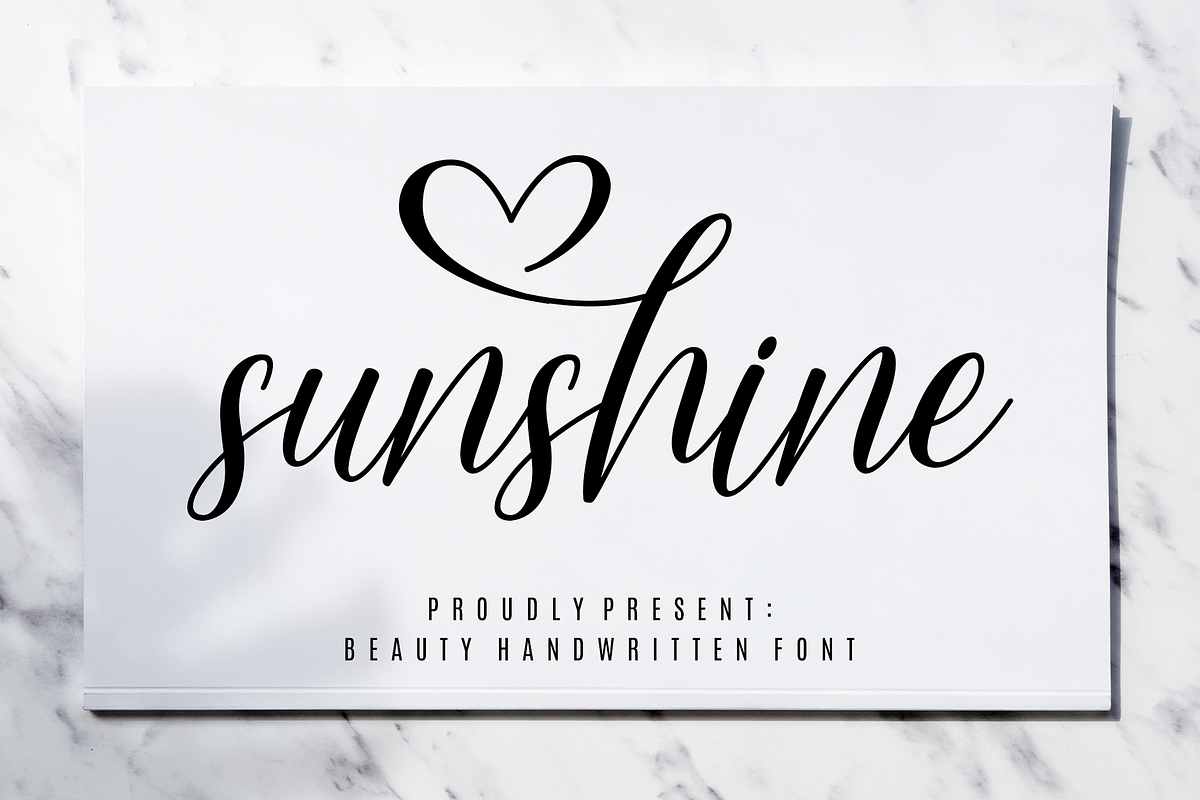 Sunshine - Beauty Handwritten Font, a Script Font by Artkenza (Photo 1 of 7)