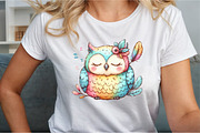 Cute Sleeping Baby Owl Clipart, an Illustration by Sublimation Artist (Thumbnail 5 of 9)