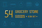 54 Grocery Store Goods - Icon Set, an Icon by Revoltan Studios (Thumbnail 1 of 2)