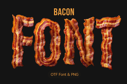 Bacon Font, a Sans Serif Font by Handmadefont
