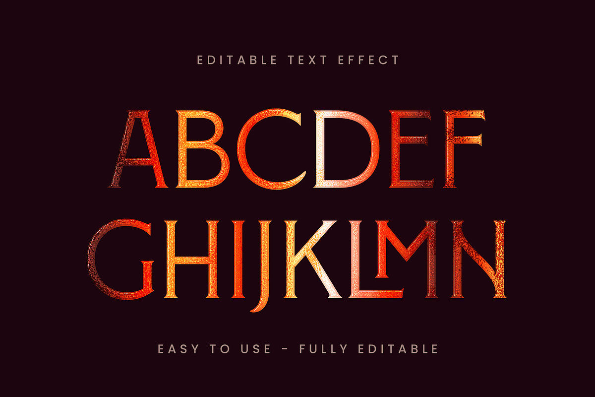 Elegant Vintage Gradient Text Effect preview 3