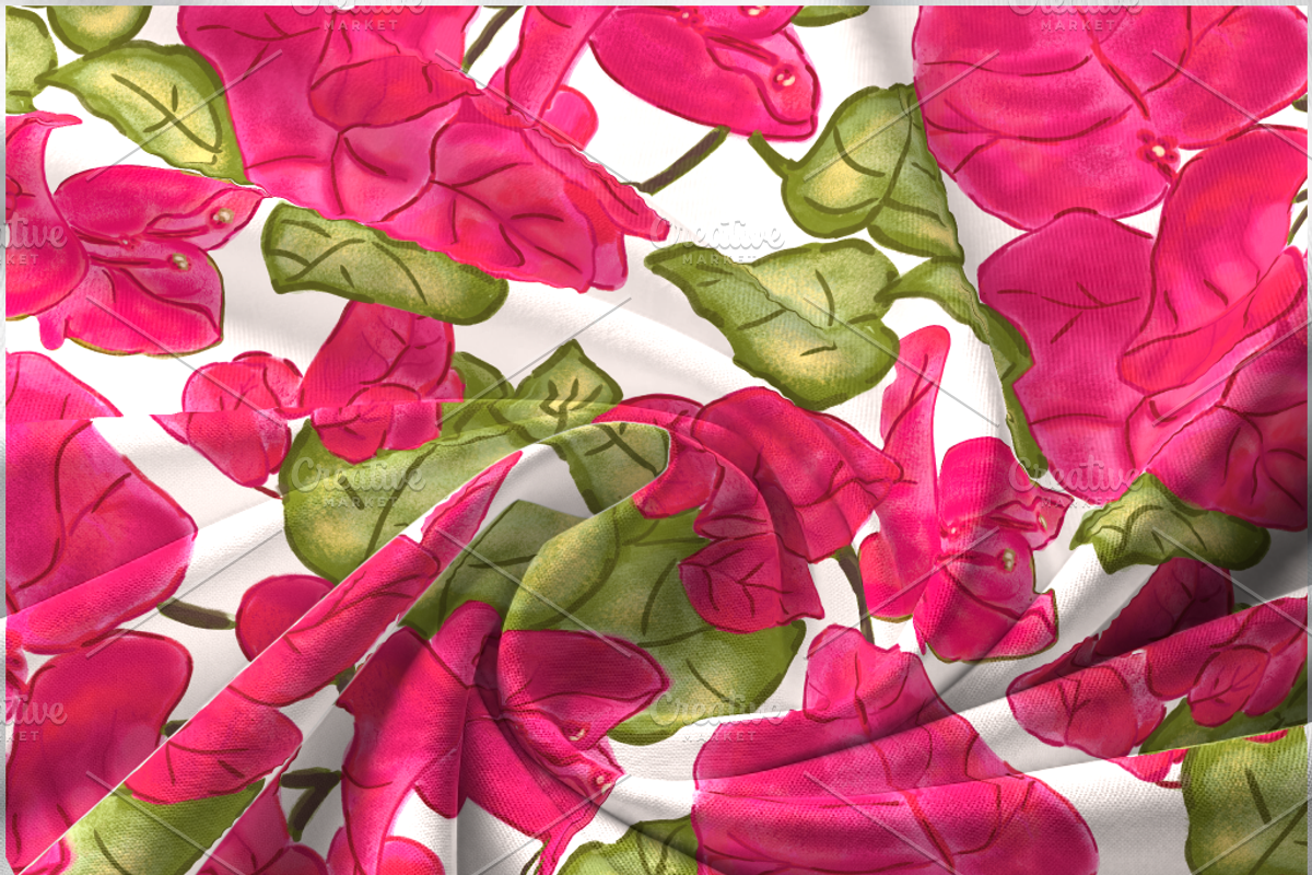 Bougainvillea seamless patterns, a Graphic by Art (Photo 5 of 5)