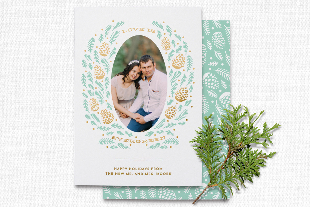 Newlywed Christmas Card, a Card Template by The Proper Type™ (Photo 1 of 2)