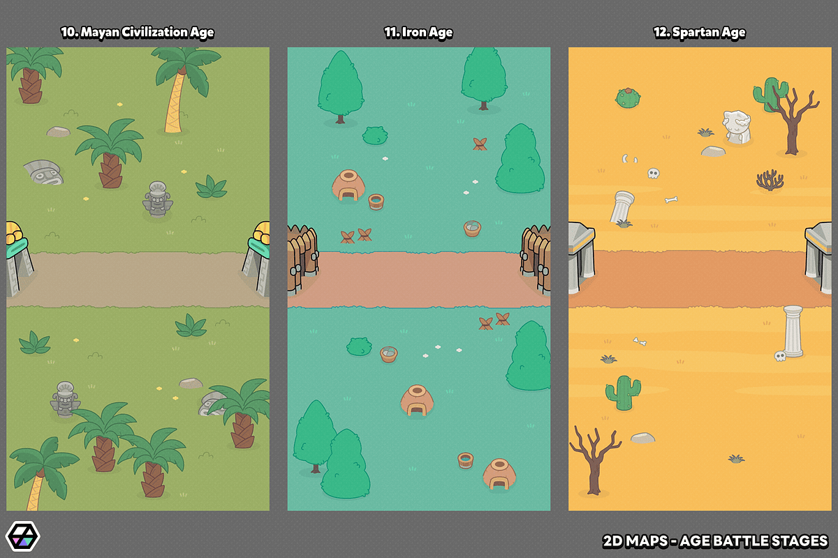 2D Maps - Age Battle Stages, a Background Graphic by LAYERLAB (Photo 9 of 17)
