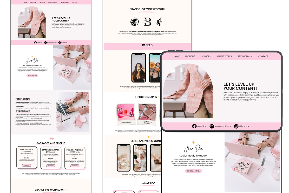 Social Media Manager Portfolio, a Design Template by thecyella.co (Photo 2 of 4)