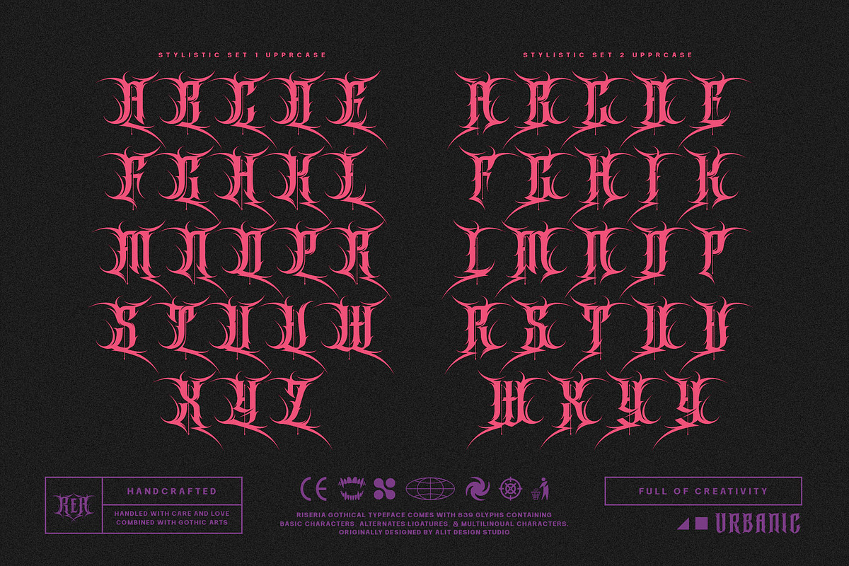 Riseria Typeface, a Blackletter Font by alit design (Photo 10 of 20)