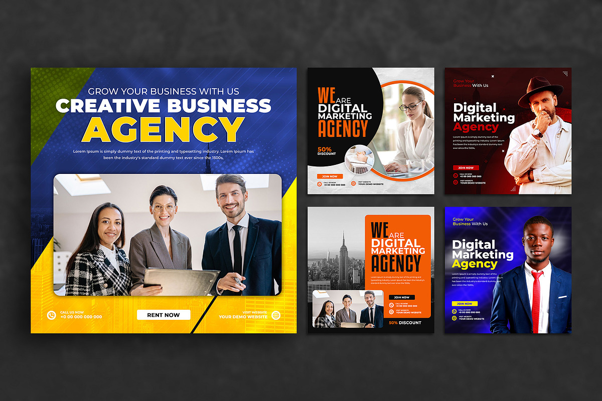Digital Marketing social media post, a Social Media Template by Tanmoy Topu (Photo 2 of 6)