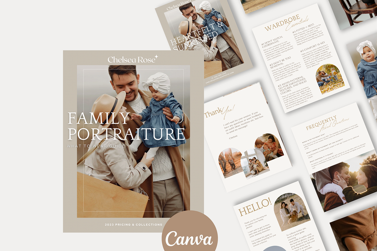 BOHO Family Photos Session Canva, a Magazine Template by Signature Edits (Photo 12 of 12)