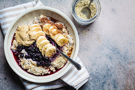 Overnight oatmeal with banana., a Food & Drink Photo by vaaseenaa