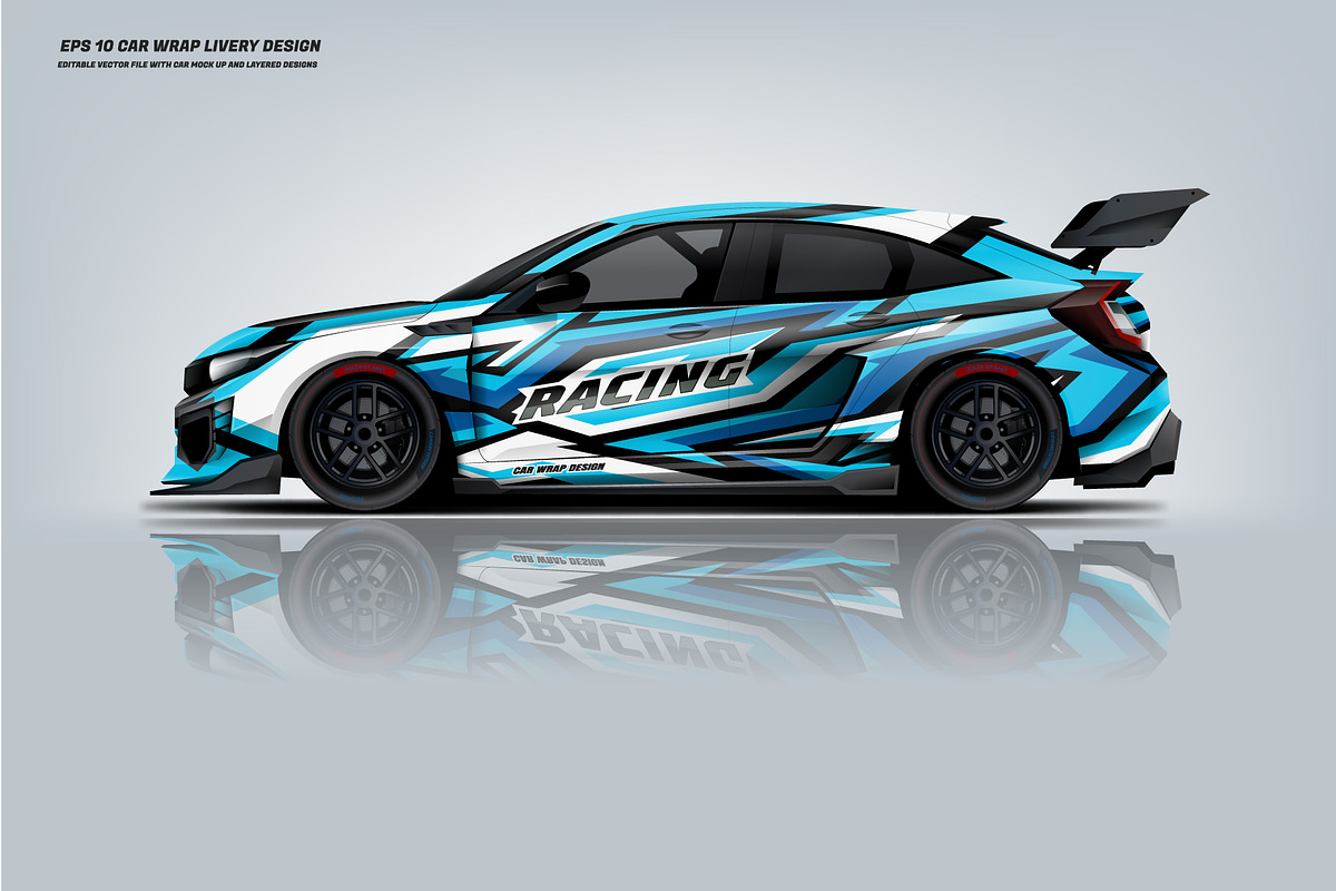 RACING CAR WRAP DESIGN, a Graphic by Liveryworks (Photo 4 of 5)