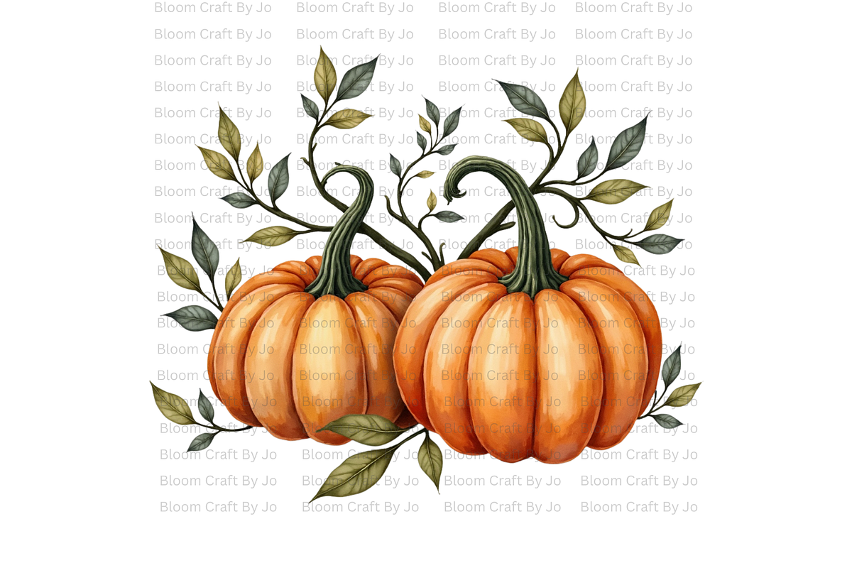 Pumpkins with Autumn Vines, a Decorative Illustration by Bloom Craft Creations (Photo 4 of 12)