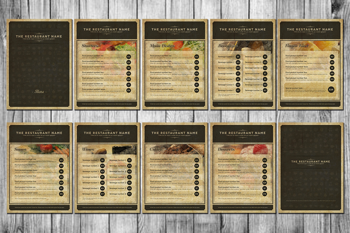 Food Menus Bundle 5, a Brochure Template by Luuqas Design (Photo 3 of 5)