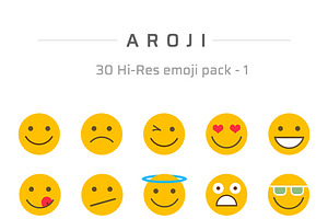 30 Emoji Pack 1 - Aroji