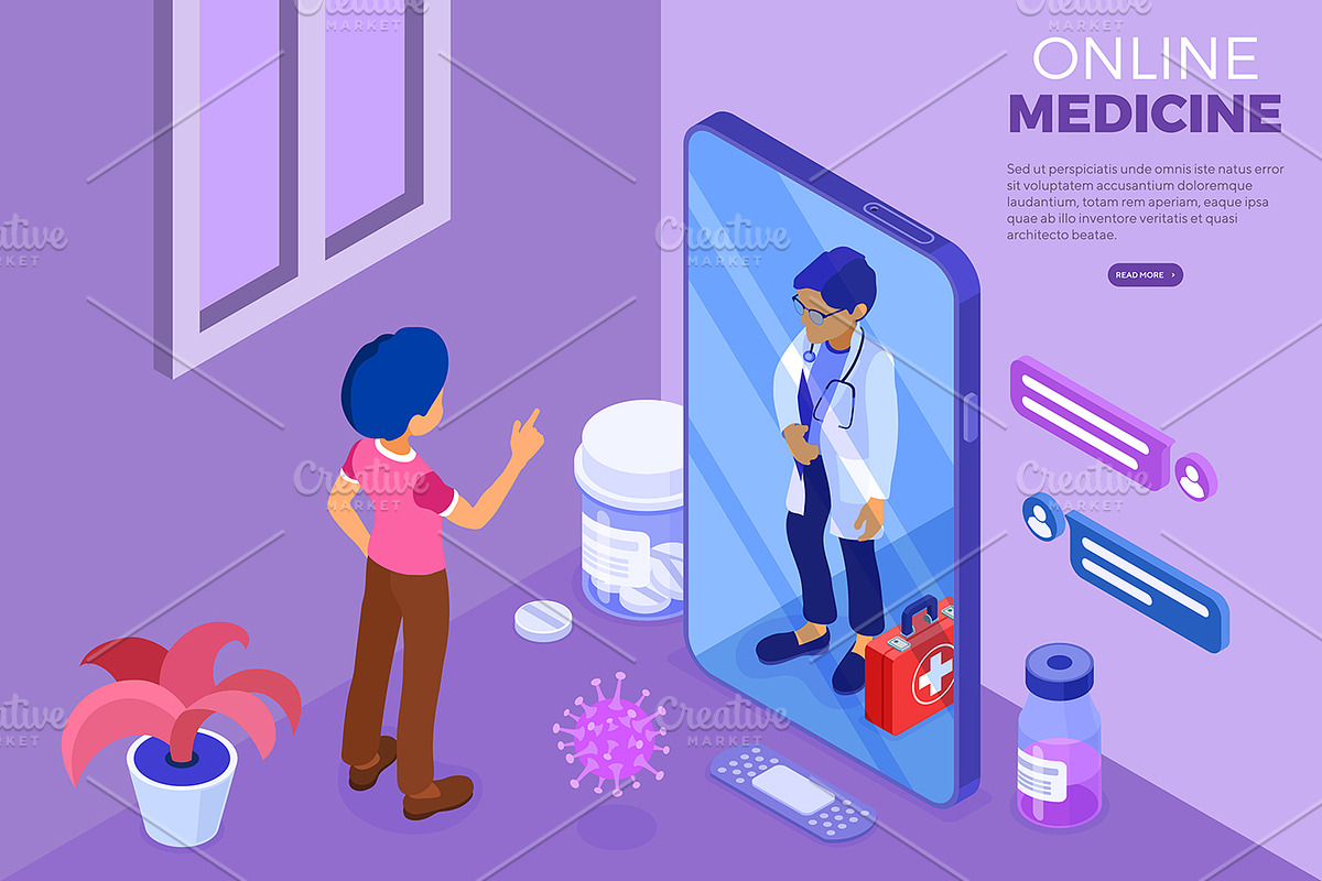 Online Doctor and Medical Diagnostic, a Healthcare Illustration by TAlex (Photo 5 of 6)