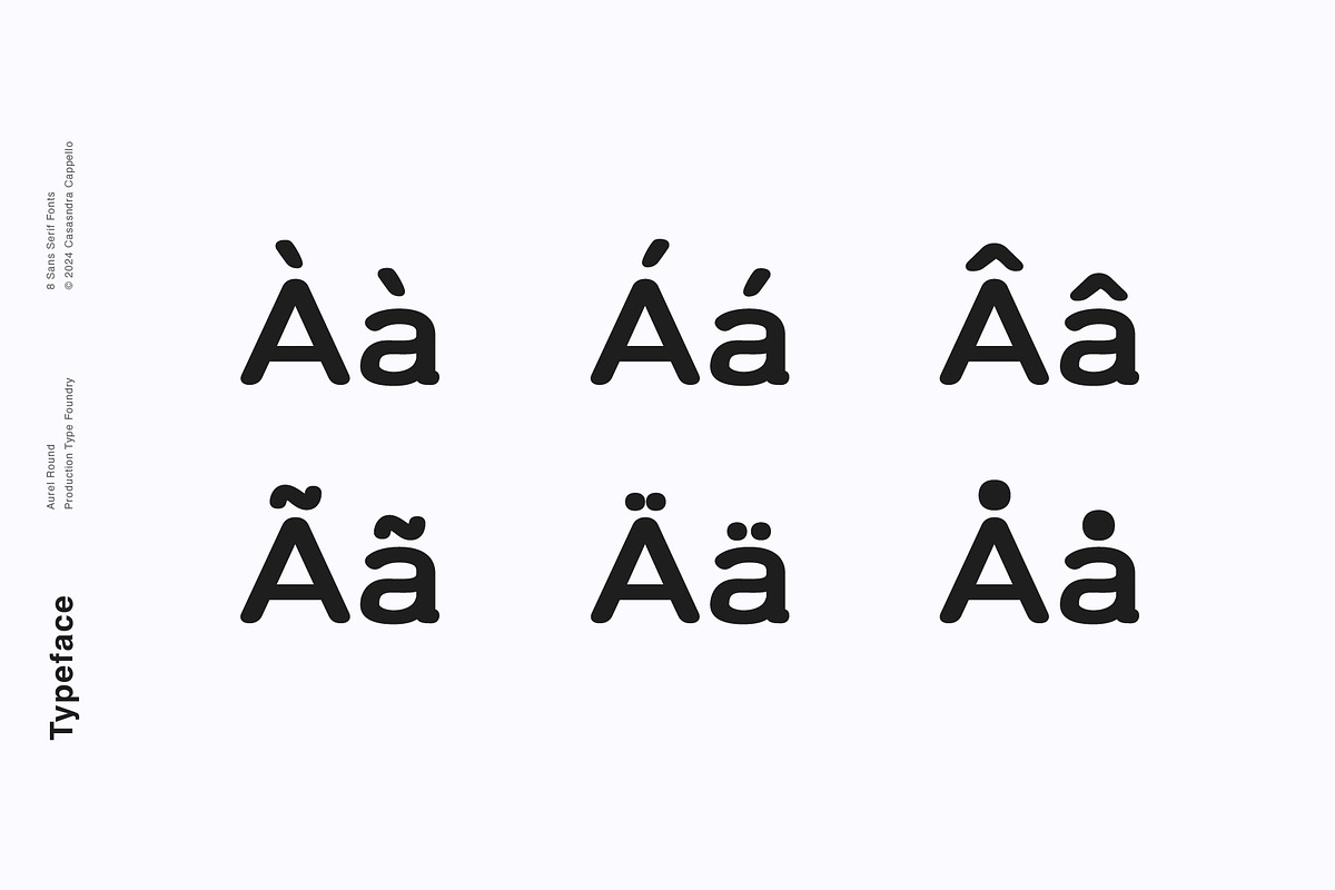 Aurel Round–An Open Sans Serif Type, a Sans Serif Font by Cassandra Cappello (Photo 4 of 6)