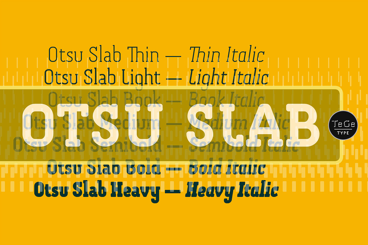Otsu Slab, a Slab Serif Font by TeGeType foundry (Photo 1 of 6)