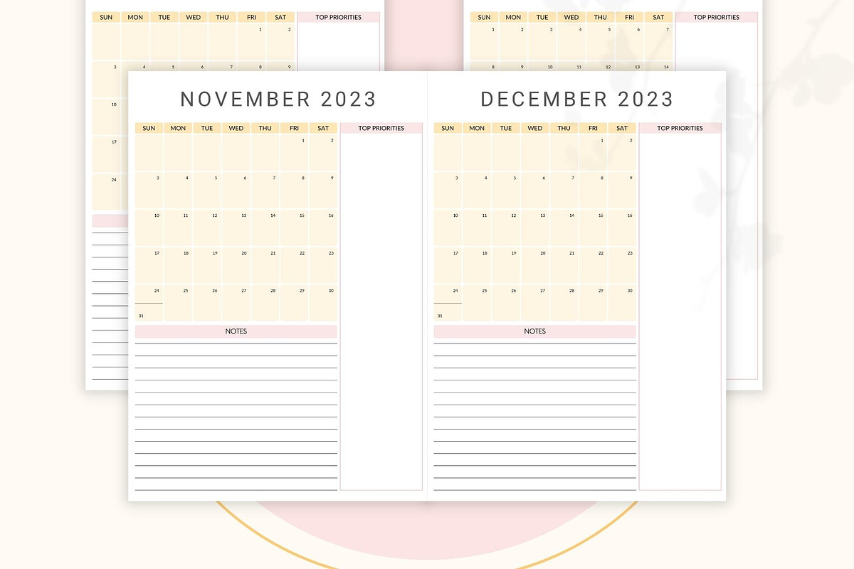 Minimalist Monthly Planner | Canva, a Stationery Template by CreativeBundlex (Photo 4 of 4)