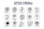 Retro Spring | Symbols Fonts, a Symbol Font by Sirinart (Thumbnail 3 of 12)