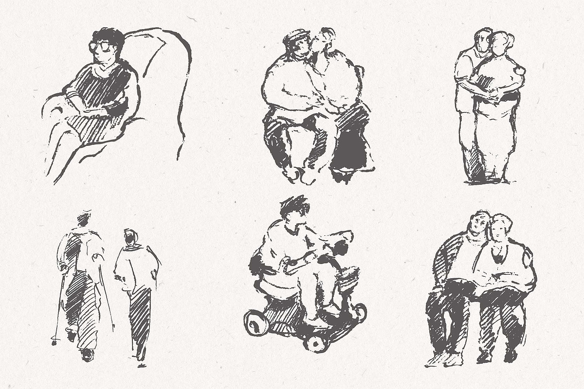 Illustrations of older people, a Person Illustration by TheMountBirdStudio (Photo 4 of 5)