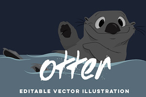 Hand-Drawn Otter Vector Cartoon
