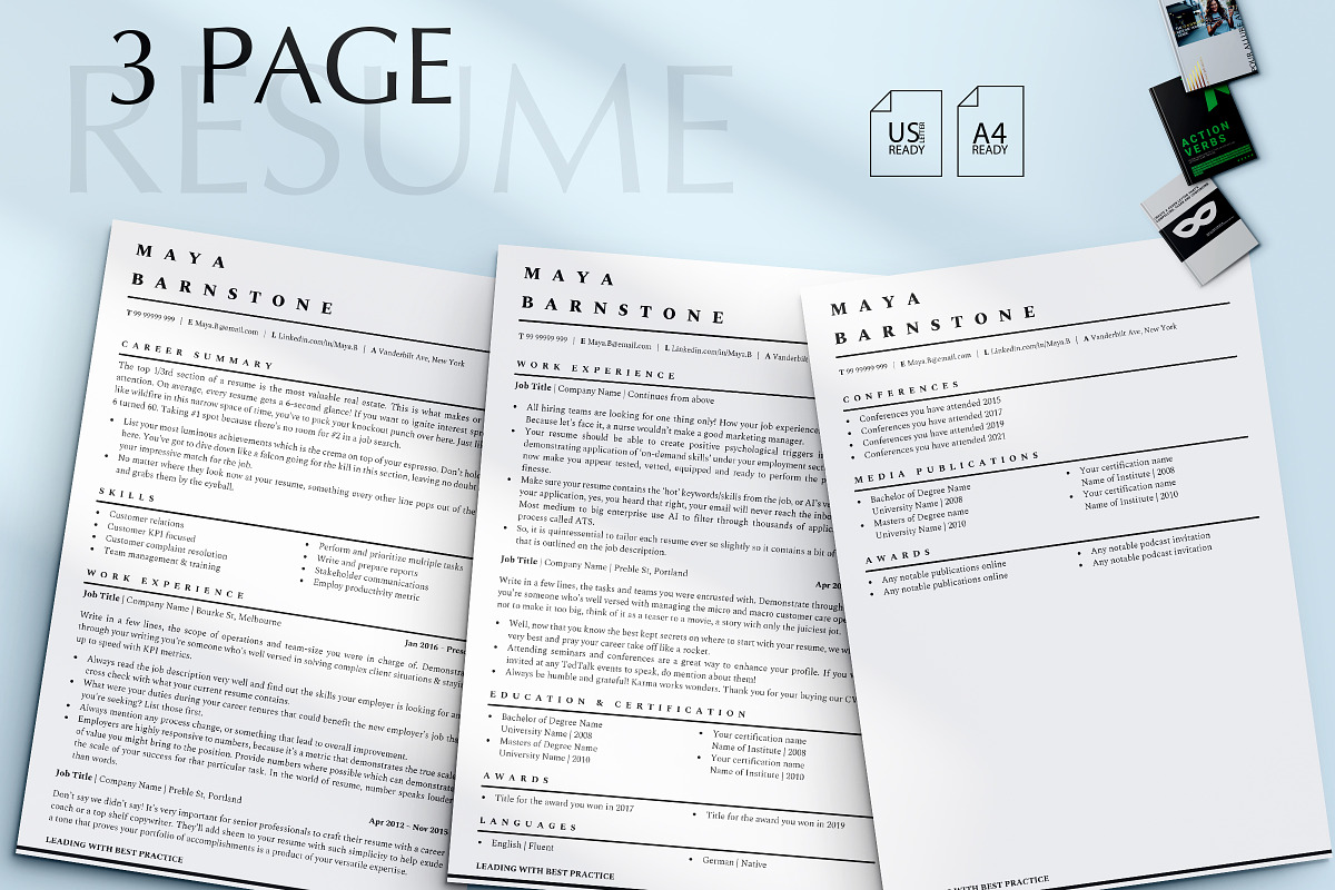 Modern Resume Templates, Minimalist, a Resume Template by Career Canvas (Photo 3 of 11)