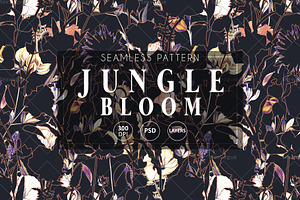 Jungle Bloom - Seamless Patterns