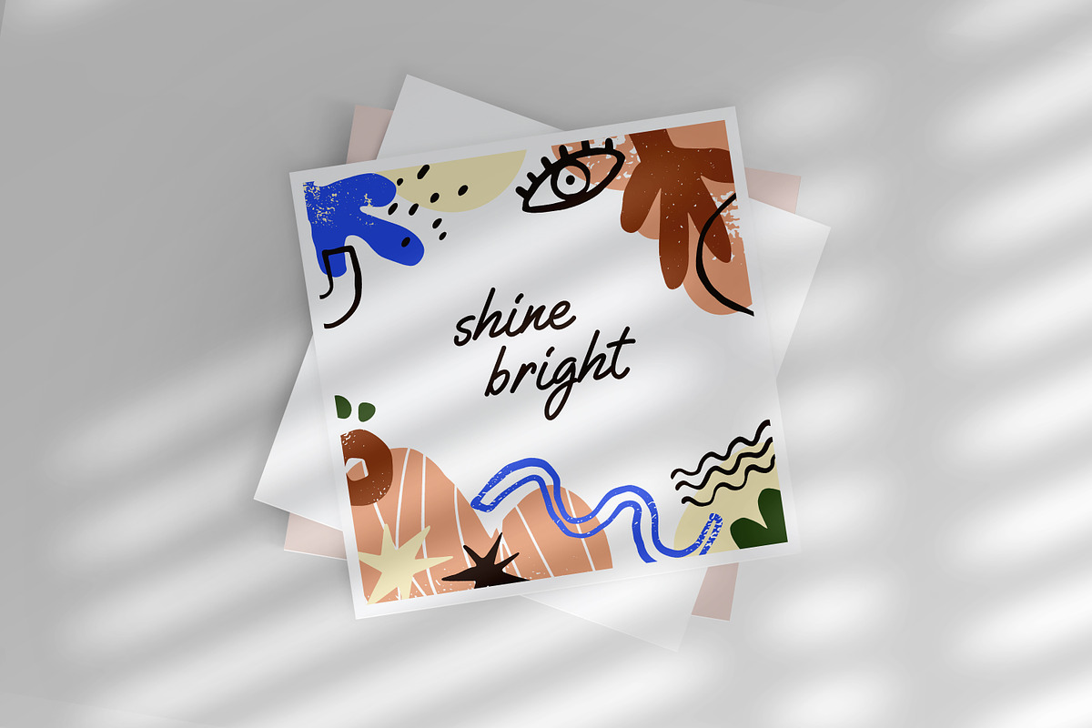 Abstract doodle card backgrounds set, an Illustration by Good Studio (Photo 4 of 5)