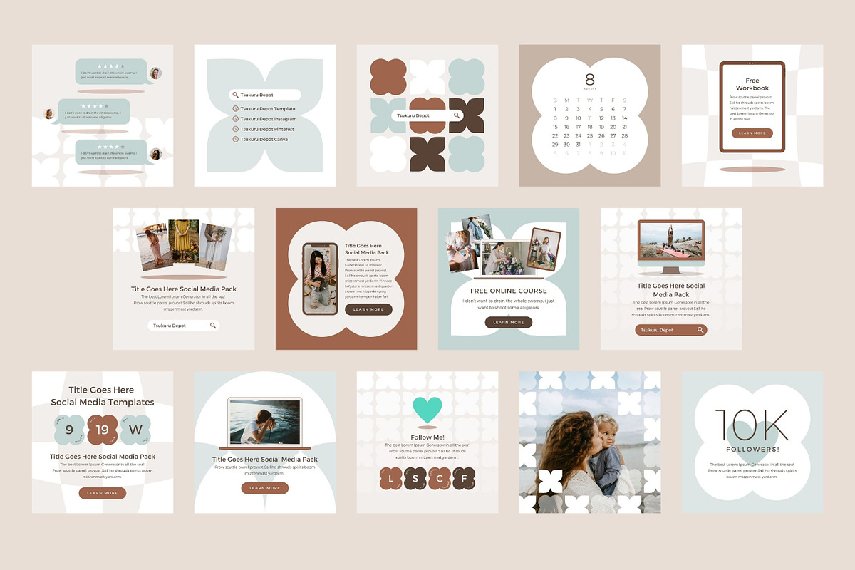 Instagram Template Canva Post Mint, a Social Media Template by Keikoya (Photo 9 of 11)