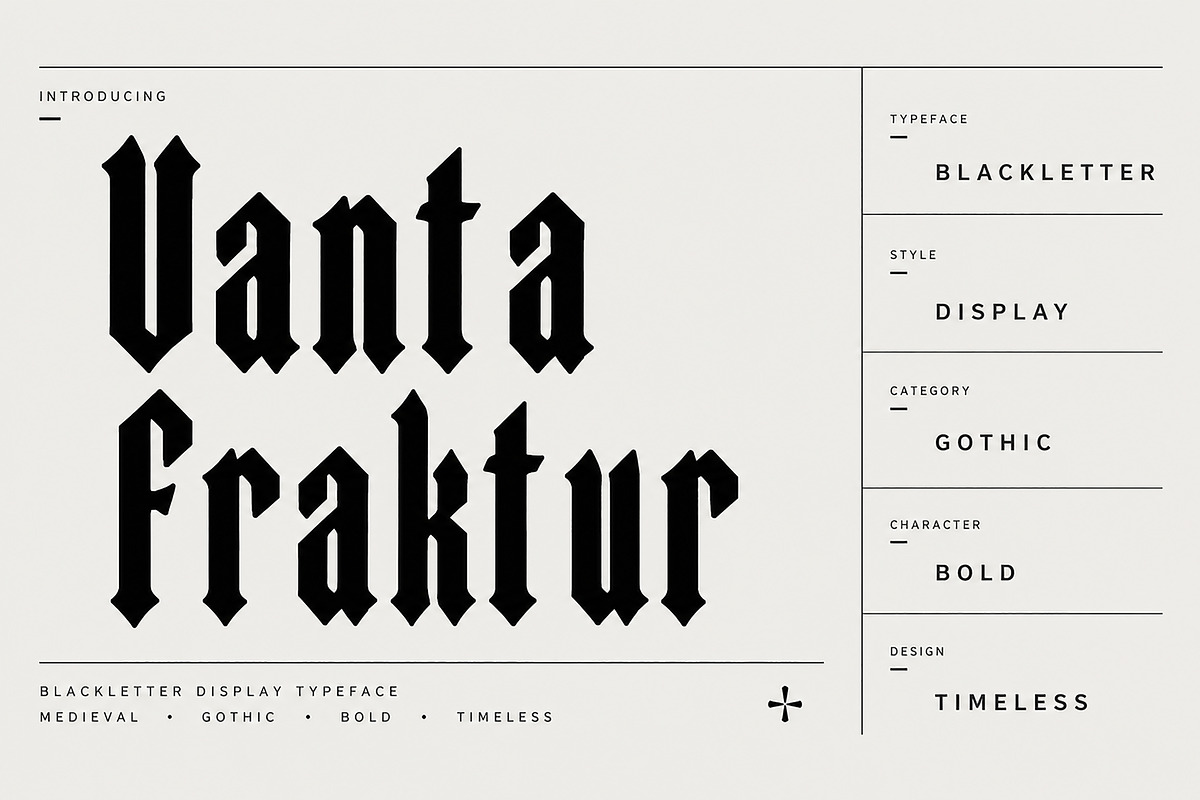 Vanta Fraktur –Bold Blackletter Font, a Blackletter Font by Wow Magic (Photo 4 of 5)