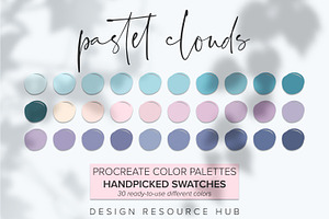 Procreate Color Palette PastelClouds